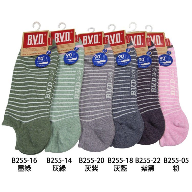【BVD】低口直角細紋男襪-B255 男襪 短襪 低口襪, , large