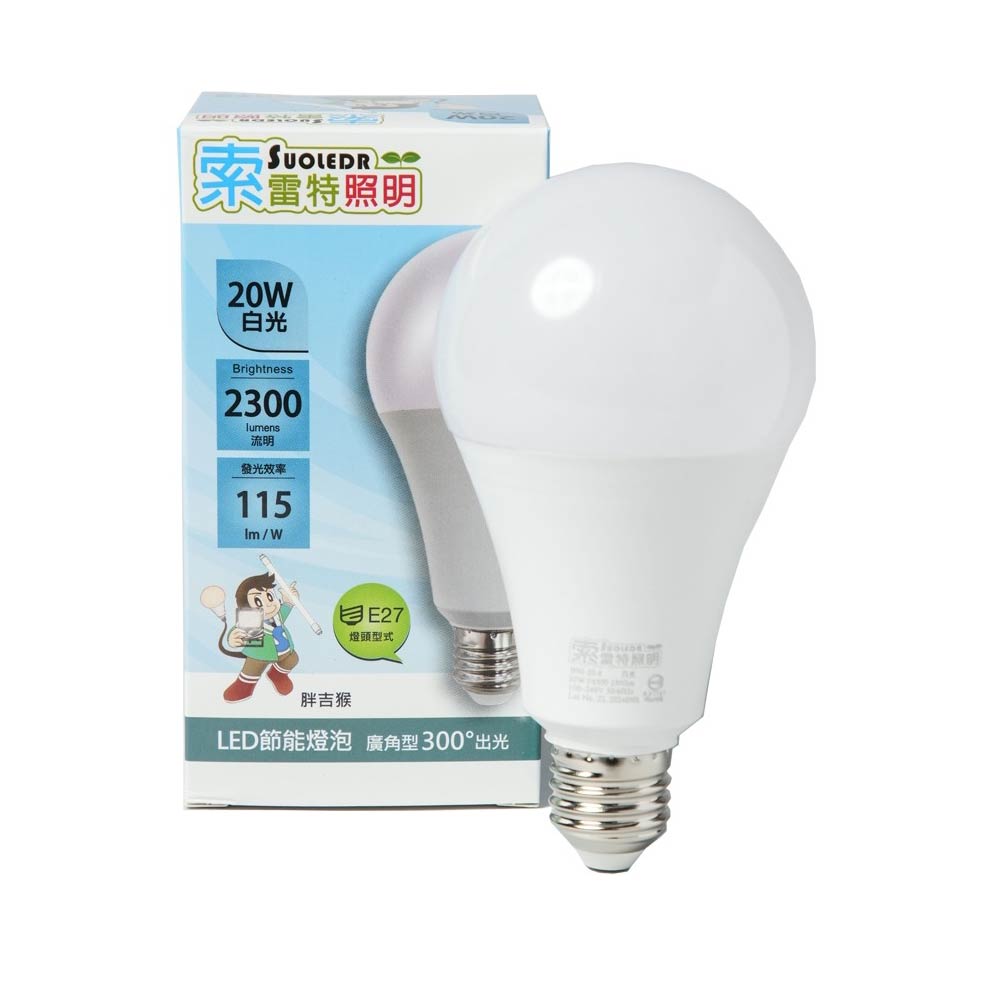 [寶旺旺] SUOLEDR 索雷特 E27 10W LED省電燈泡 護眼無藍光 安規認證 (白光6500K), , large