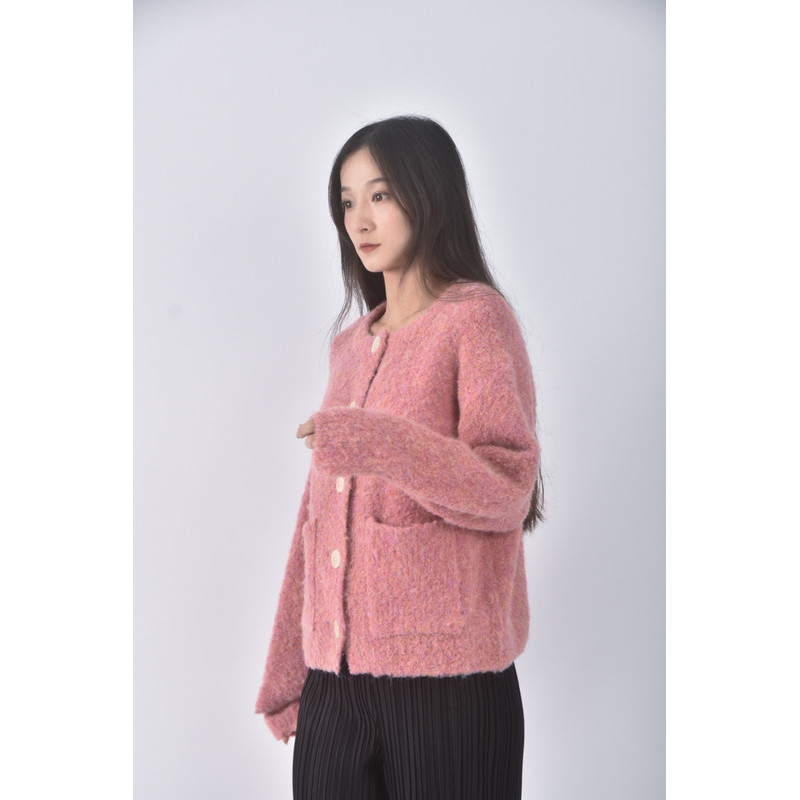 (XL) sweet point韓牌質感圓領粉色長袖上衣二手衣, , large