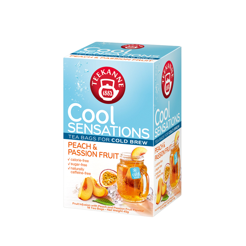【TEEKANNE】Peach-Passion Fruit Cold brew tea (2.5g x 18bags/box) - 10 boxes, , large