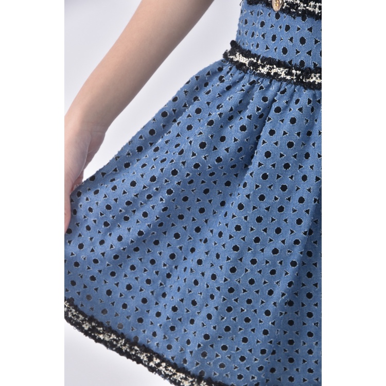 (S) moma質感無袖藍色洋裝二手衣, , large