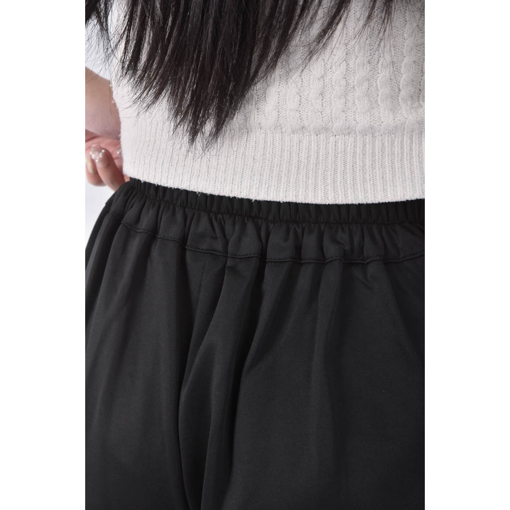 (S) 【粿粿私服】高腰寬鬆黑色長褲二手衣, , large
