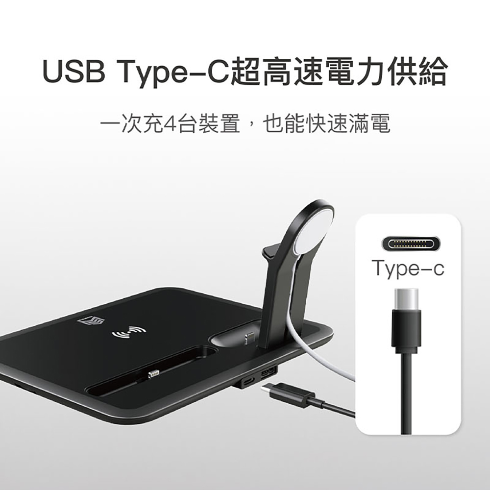 【怪獸選物】IDEAMON 4in1極速充電座 霧粉白, , large
