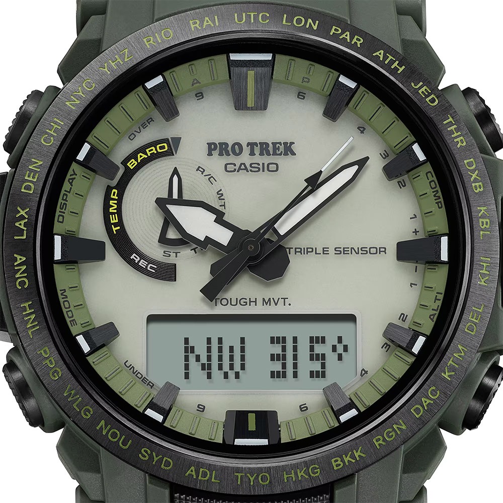 CASIO 卡西歐 PRO TREK 登山系列太陽能戶外手錶 送禮推薦 PRW-61LD-3, , large