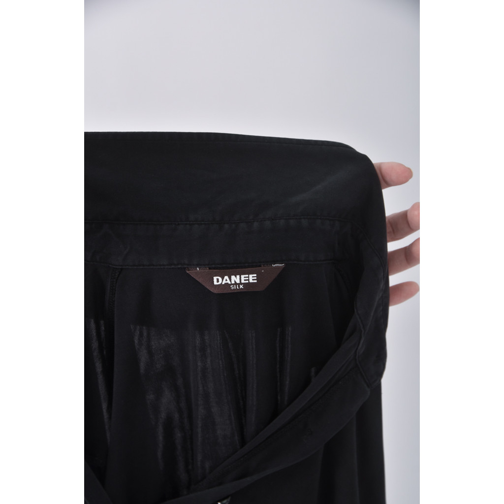 (S) danee西裝素面黑色襯衫上衣二手衣, , large