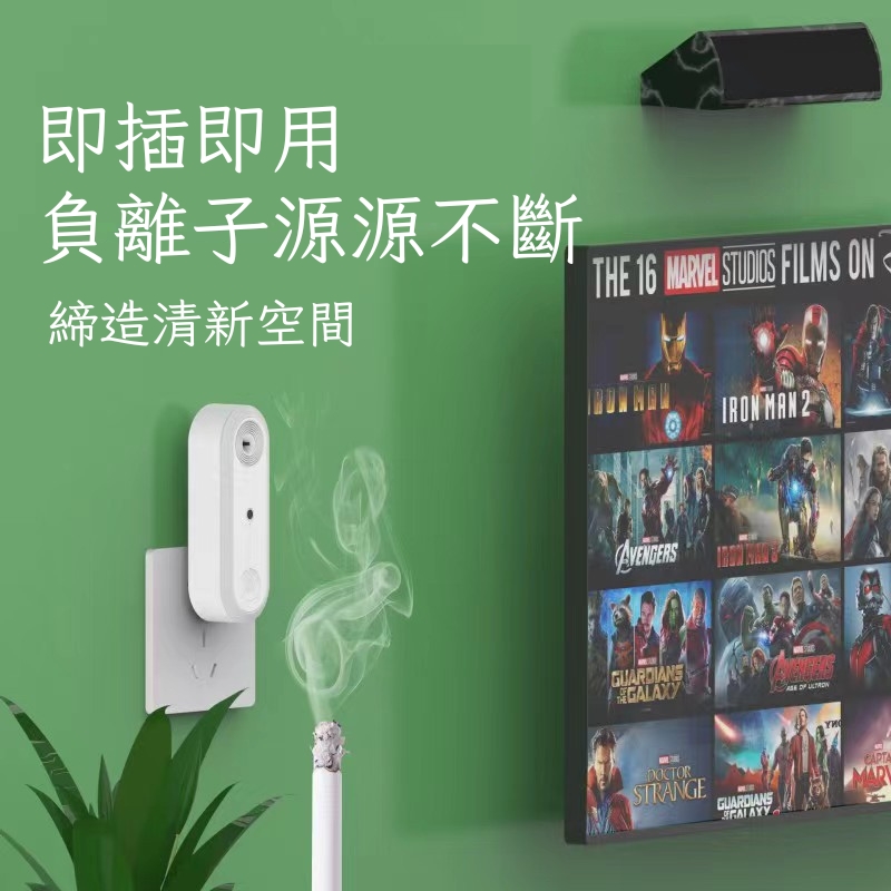 [一留好物]負離子空氣淨化LED光感應小夜燈（插座式）, , large