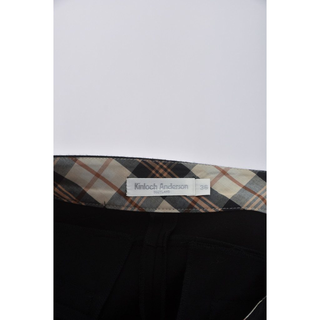 (M) kinloch anderson高腰質感格紋黑色短褲二手衣, , large