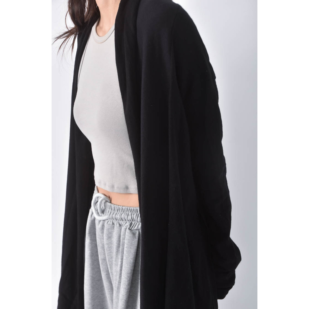 (XL) zara綁帶黑色外套二手衣, , large