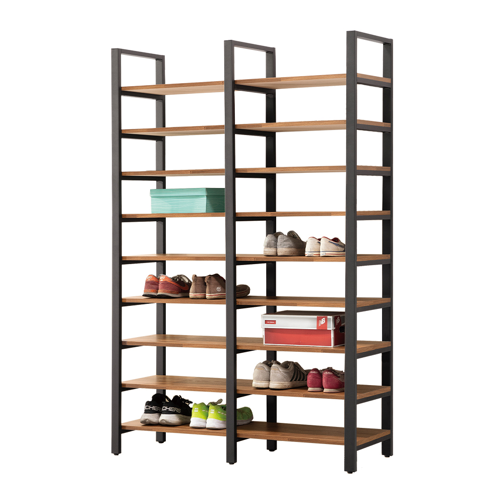 【唯熙傢俱】安迪工業風柚木色4尺高鞋架