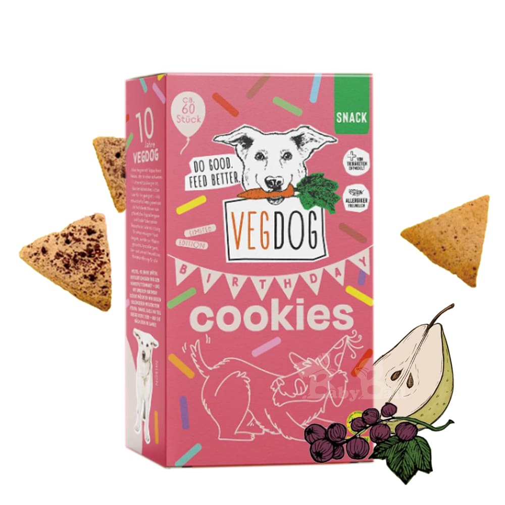 【倆寶貝精品館】VEGDOG德國蔬狗 水果派對餅乾-梨子&黑醋栗 400g, , large