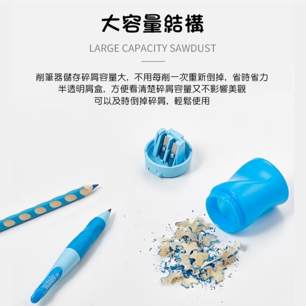 【德國天鵝STABILO】EASYsharpener 人體工學多功能削筆器(多色)右手藍綠ST4502, , large