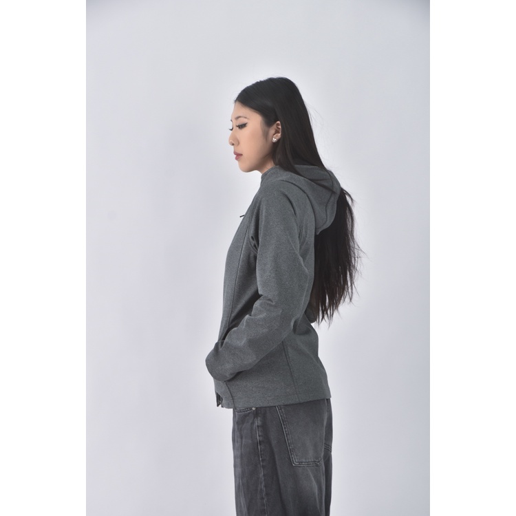(M) uniqlo連帽灰色外套二手衣, , large