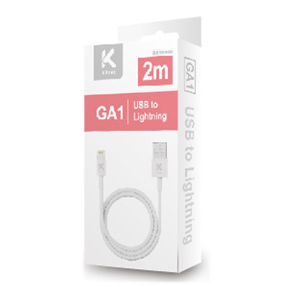 Ktnet GA1-AL2M USB to Lightning 充電傳輸線 安全晶片穩定傳輸TPE線材（2M）, , large