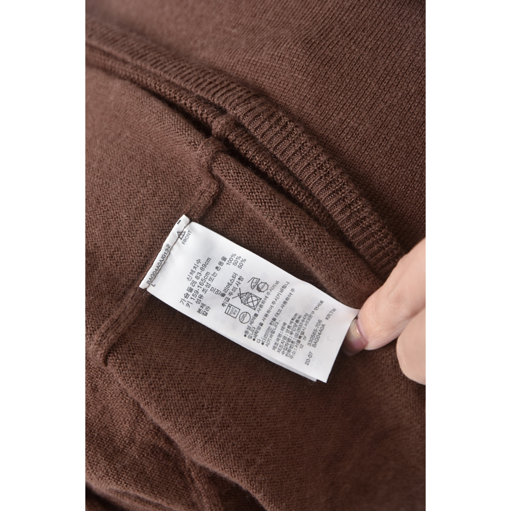 (M) 韓牌棕色長袖上衣二手衣, , large