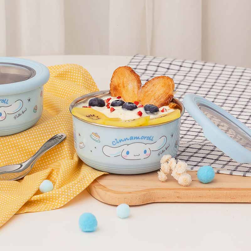 『HOUSUXI‧舒希』三麗鷗大耳狗不鏽鋼雙層隔熱碗420ml(A1), , large