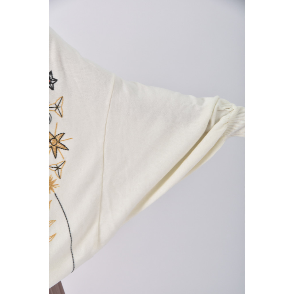 (F) scolar圖案白色長袖上衣二手衣, , large