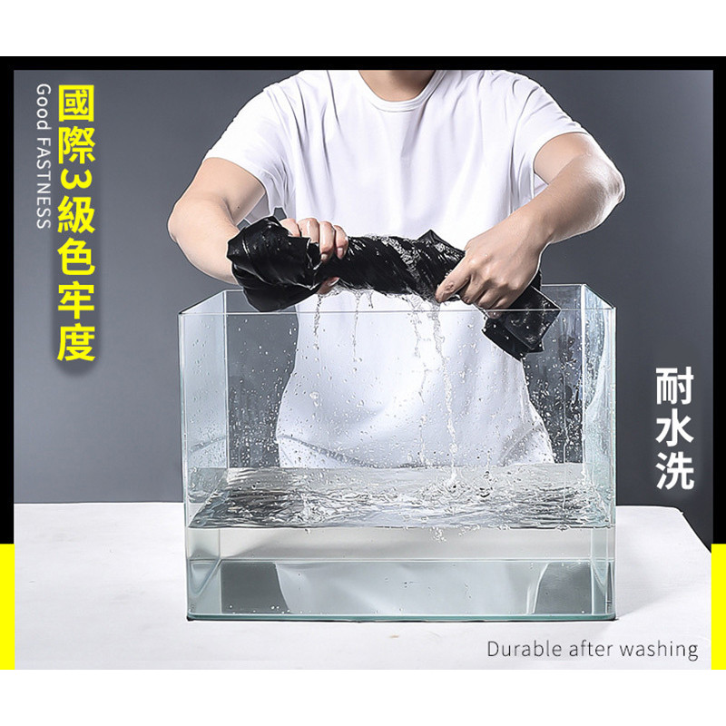 大尺碼-落肩 印花 T恤-黑/淺卡-0201070, , large