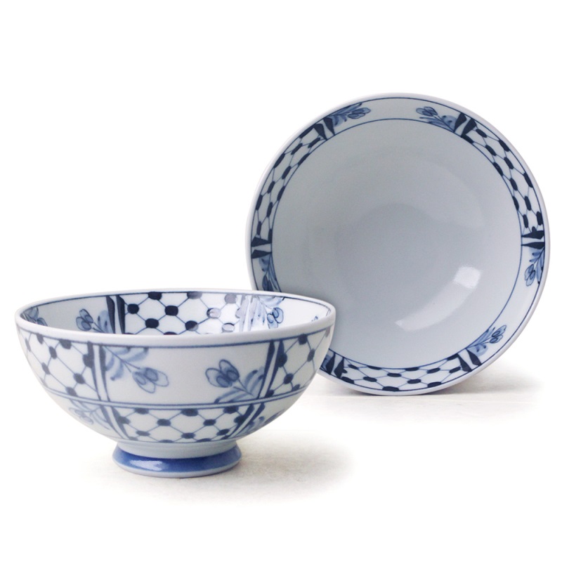 [豐名日本餐具] 4.0"飯碗 間取市松 有田燒 / C04RB0-380-4