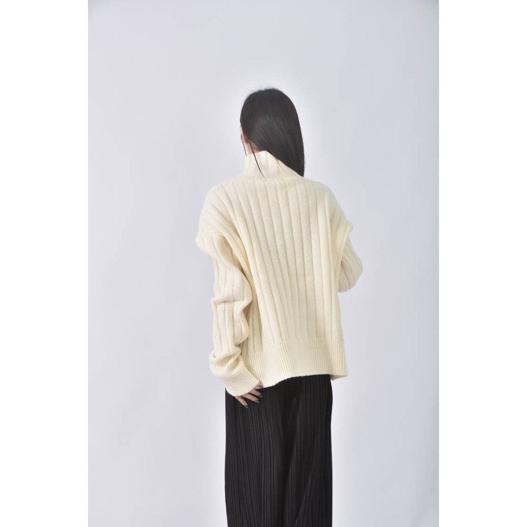 (XL) s boun boun高領白色毛衣二手衣, , large