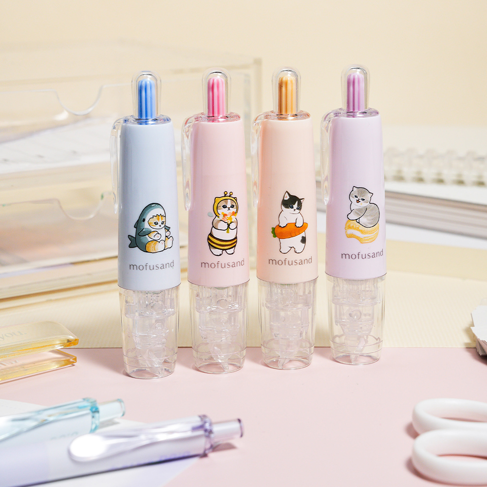 【龍品文創】歐文 QSR-506 貓福珊迪修正帶-粉紅57蜜蜂MFSBC  送橡擦修正帶贈品顏色隨機, , large