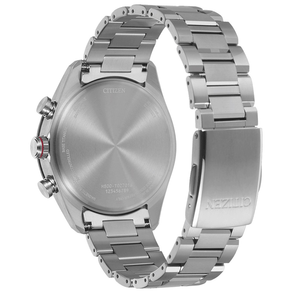 CITIZEN 星辰 限量 鈦金屬光動能電波萬年曆手錶 AT8181-63W, , large
