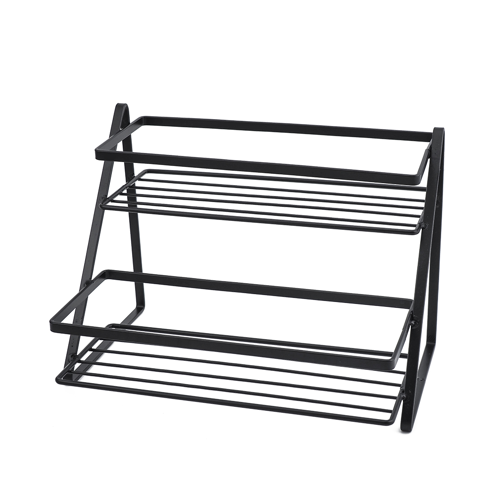 工業風不鏽鋼雙層置物架-1組, , large