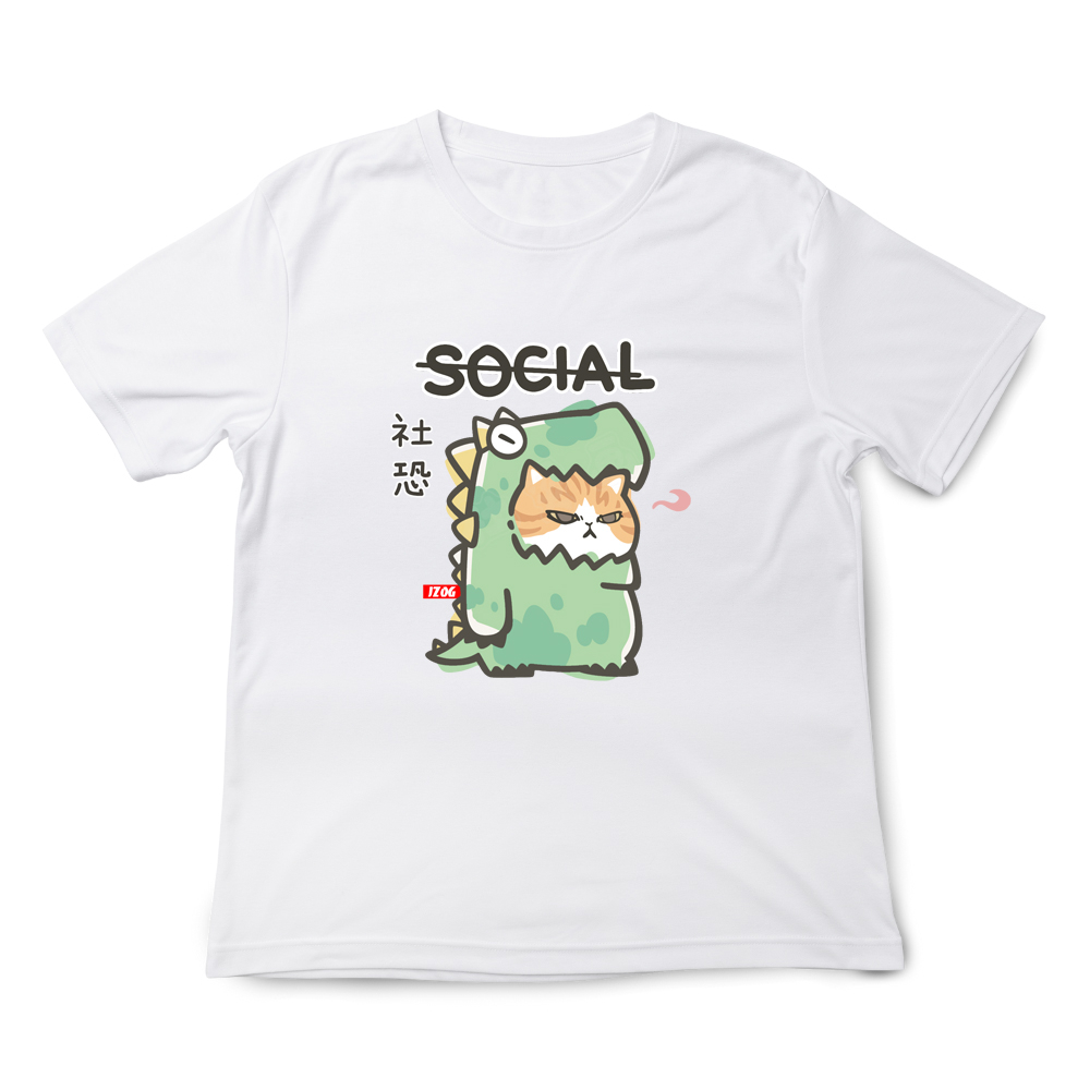 JZ TEE Social Anxiety Cat & Shiba Inu Graphic Tee, , large