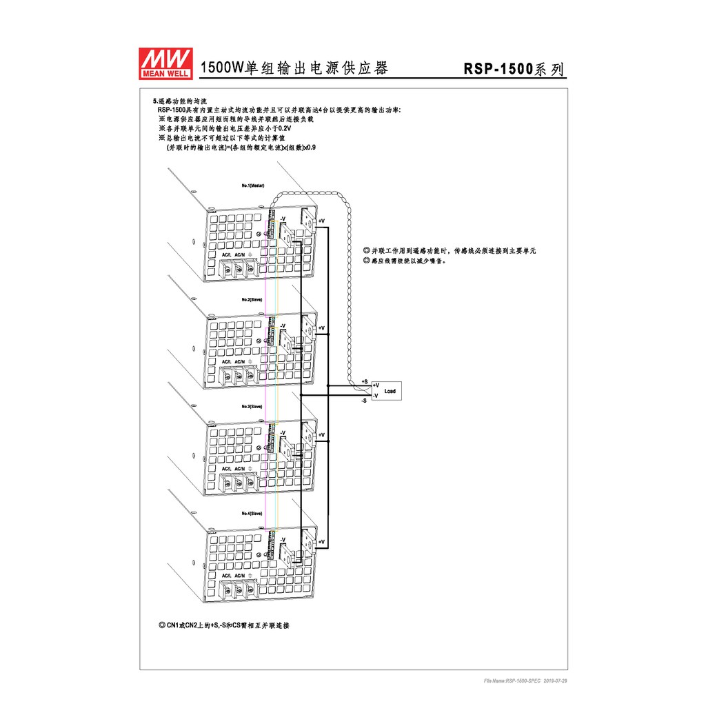 明緯 1500W單組輸出電源供應器(RSP-1500-24), , large