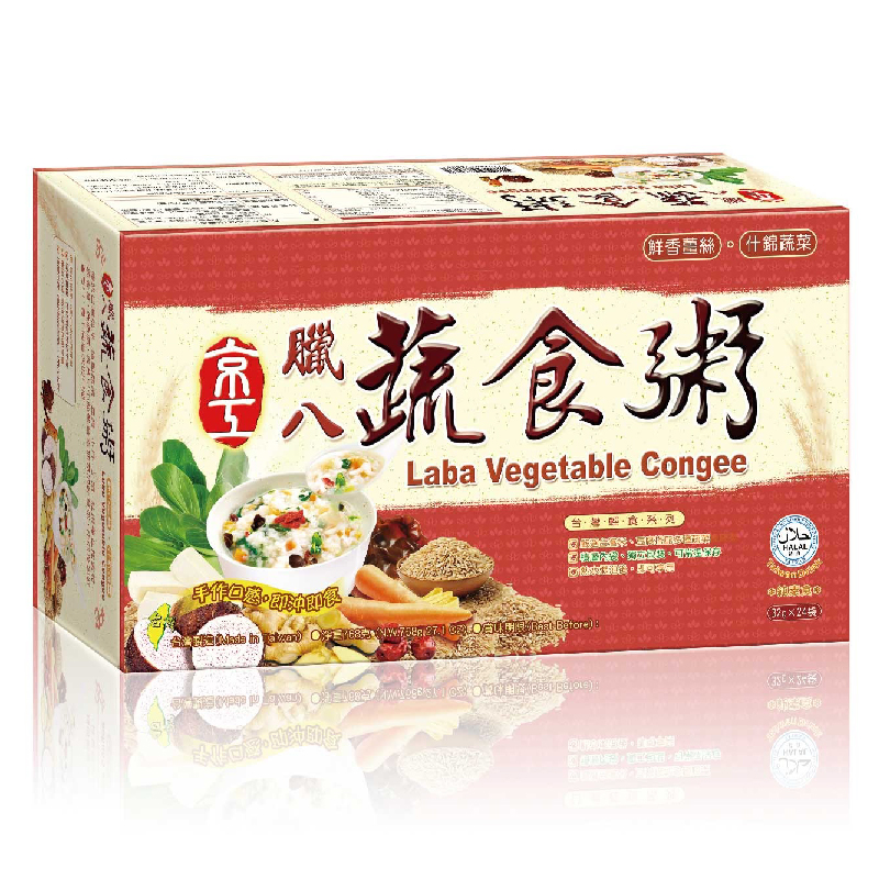 【京工】 臘八蔬食粥 32 g*24包/盒 即沖即飲 沖泡粥 常温 素食, , large