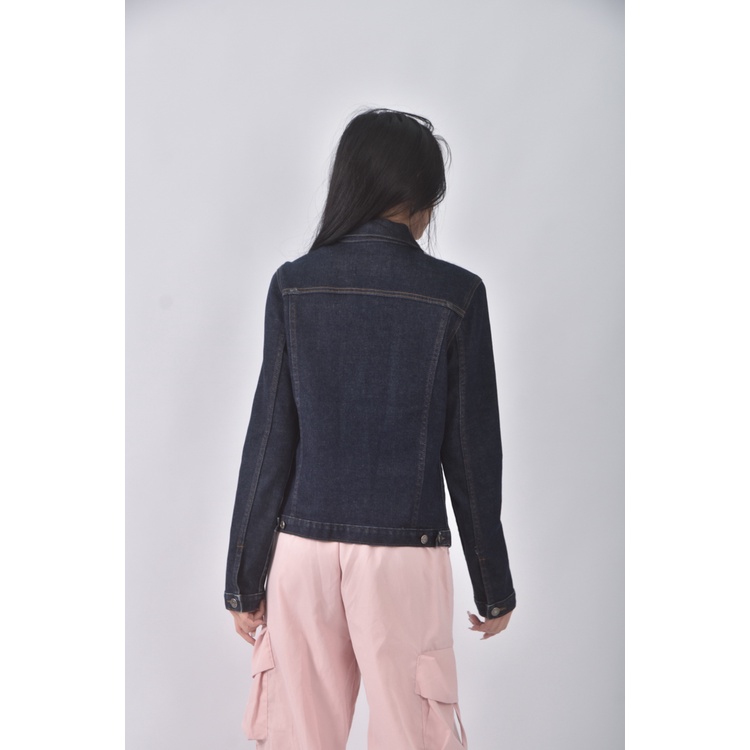 (S) et boite丹寧牛仔質感棉質藍色外套二手衣, , large