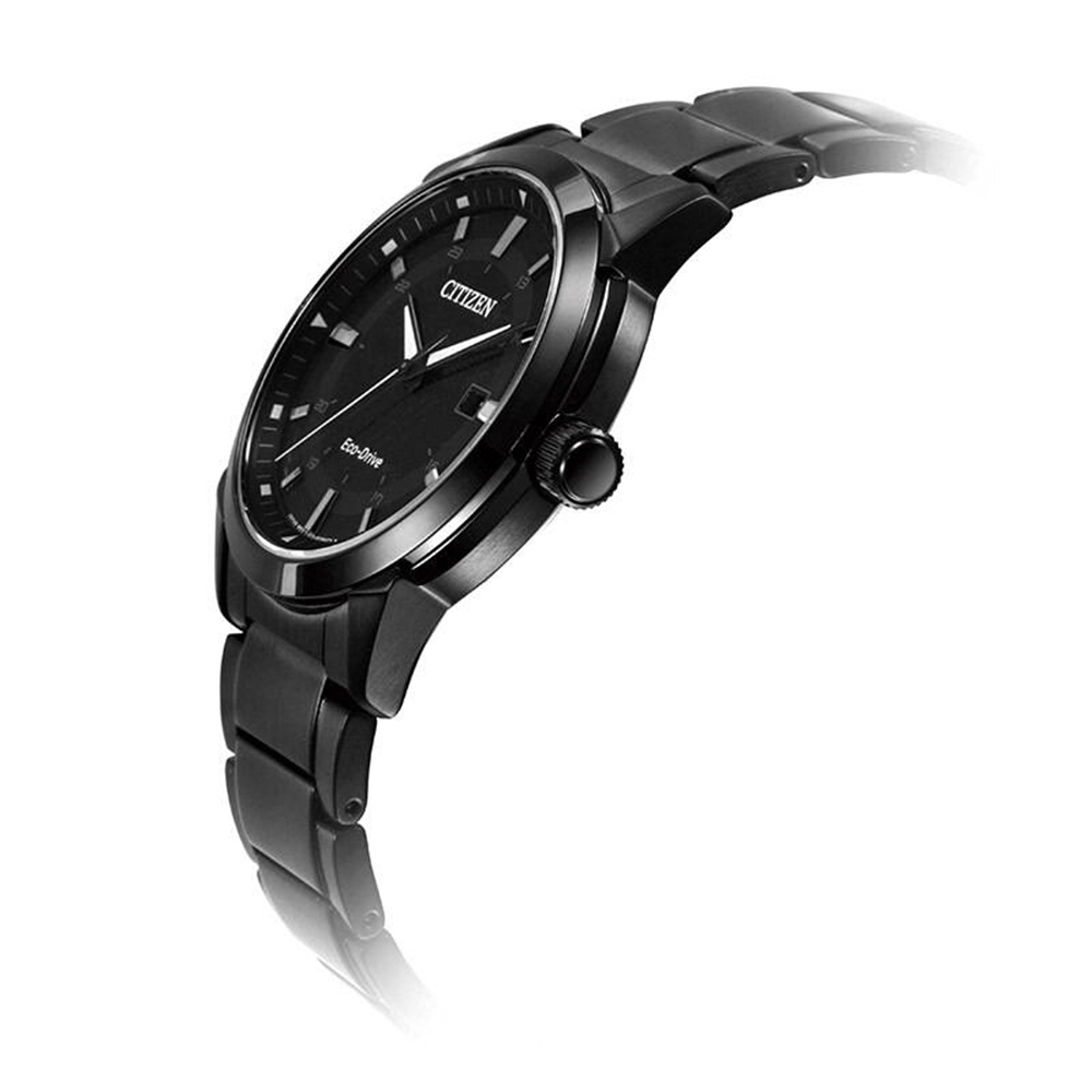 CITIZEN 星辰 Eco-Drive 都會時尚光動能腕錶-黑/42mm BM7145-51E, , large