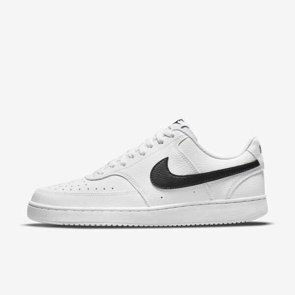 Kixpress-Nike W Court Vision Lo NN 女 休閒鞋 經典 復古 皮革 簡約 白 黑 [DH3158-101], , large
