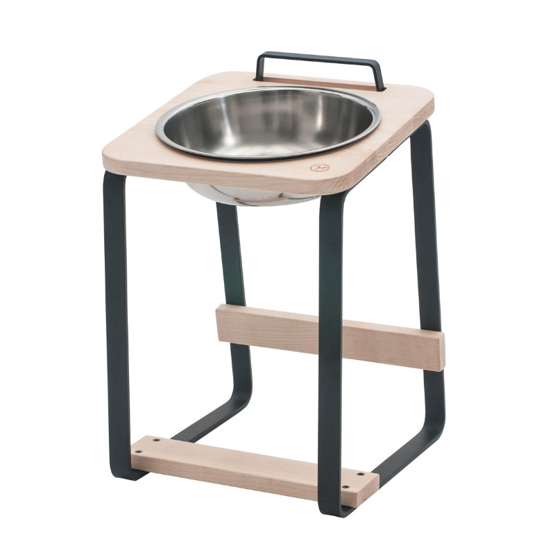【paipaipets】 Natural Wood Elevated Pet Bowl - L/Maple, , large