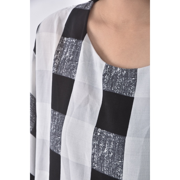 (XL) ob style格紋白色長袖上衣二手衣, , large