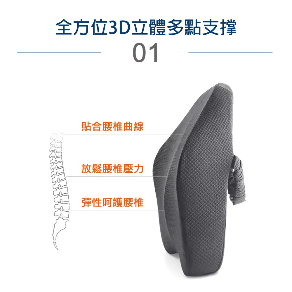 【日本旭川】AIRFit氧活力進階版人體工學護脊腰靠墊 透氣 椅子 靠墊 坐靠墊 辦公 護背墊 護腰靠墊 電腦椅 記憶棉, , large