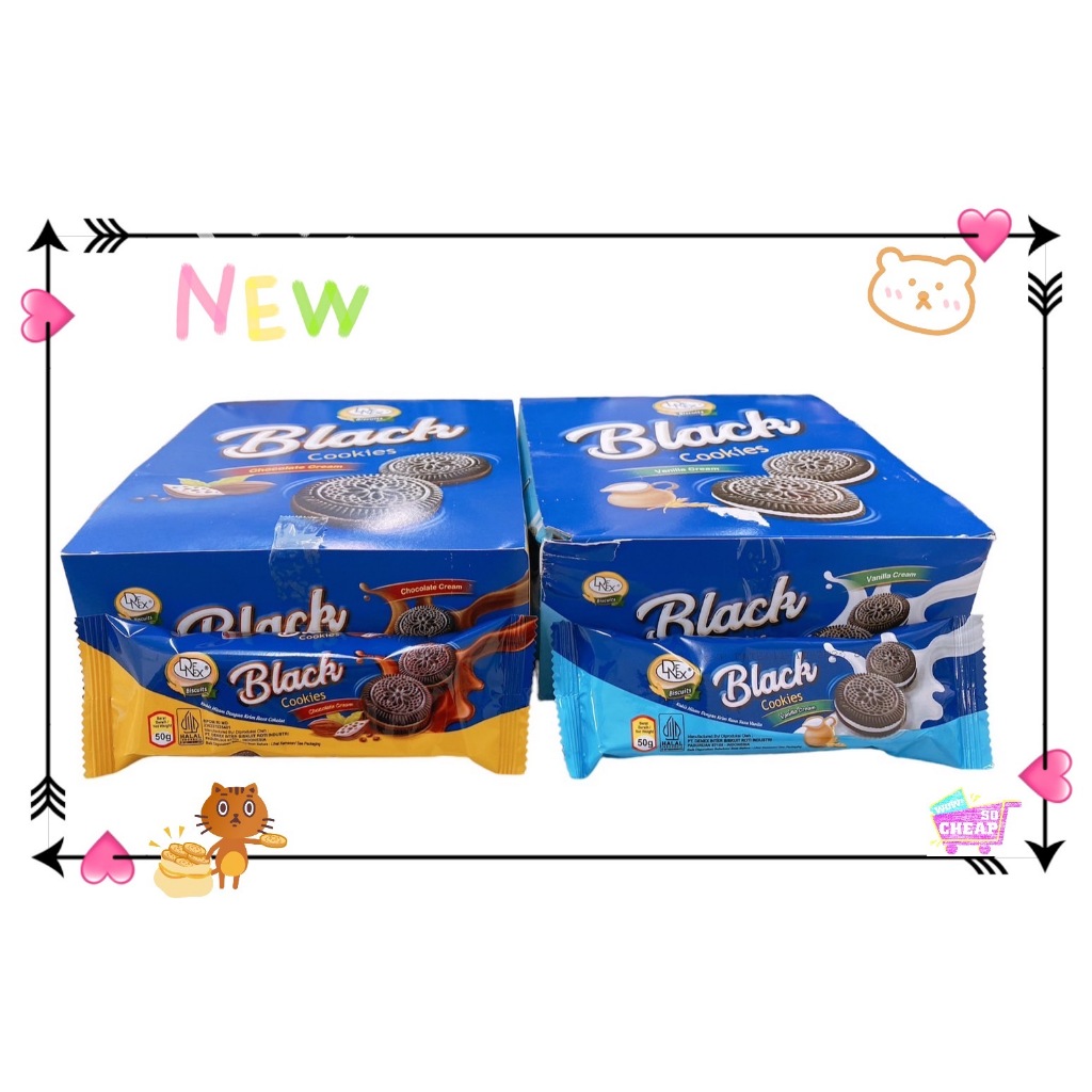 [10元特價]黑餅夾心餅(香草)口味50公克, , large