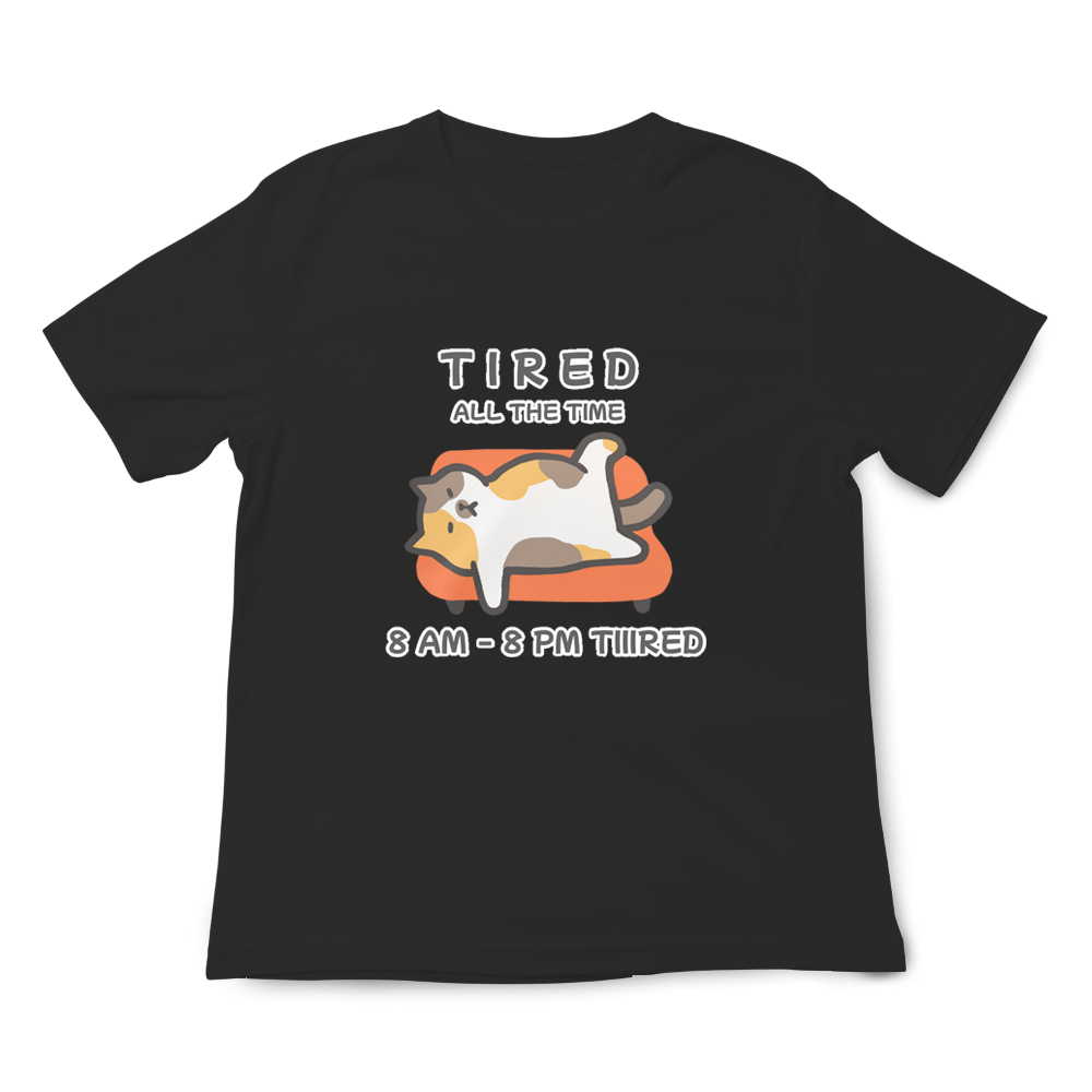 JZ TEE Calico Cat - Exhausted Graphic Tee, , large
