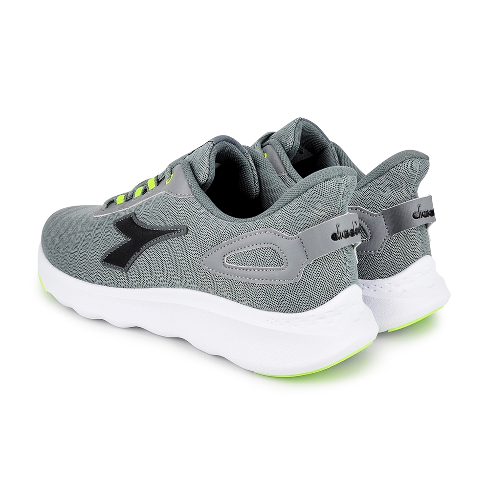 DIADORA迪亞多那 時尚運動慢跑鞋 男運動鞋 男鞋 簡約 透氣 保護後跟 吸震 回彈 減壓 彈力 棉鞋墊 止滑 灰, , large