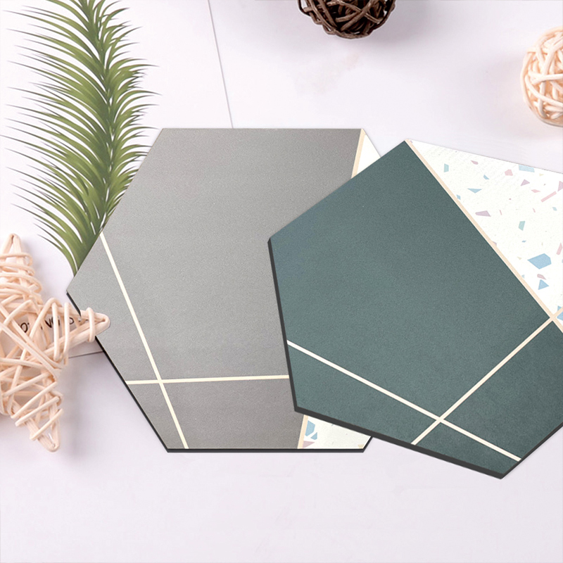 【Monster】 Morandi Terrazzo Coasters, Set of 2 (11.5x10cm) – Green & Brown, , large