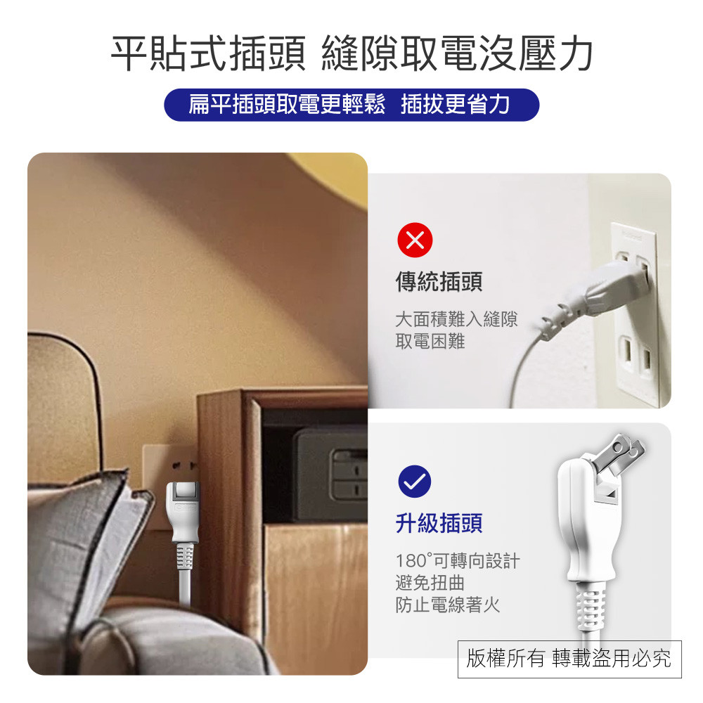 實用牌1開3插15尺2P延長線 4.5公尺 PNA213B-15 防火PC材質 獨立開關設計 節能又安全, , large