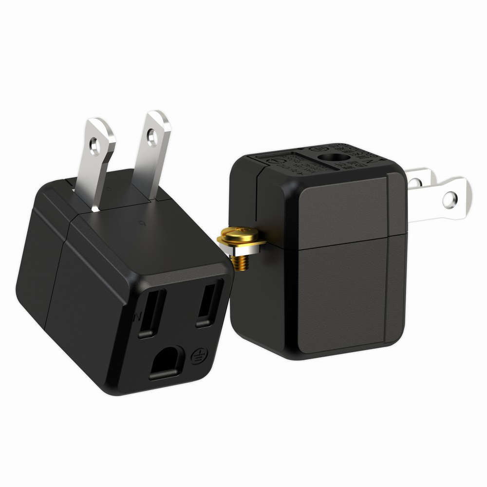 【雙手萬能】3轉2轉接插頭-2入 (黑白不挑色出貨), , large