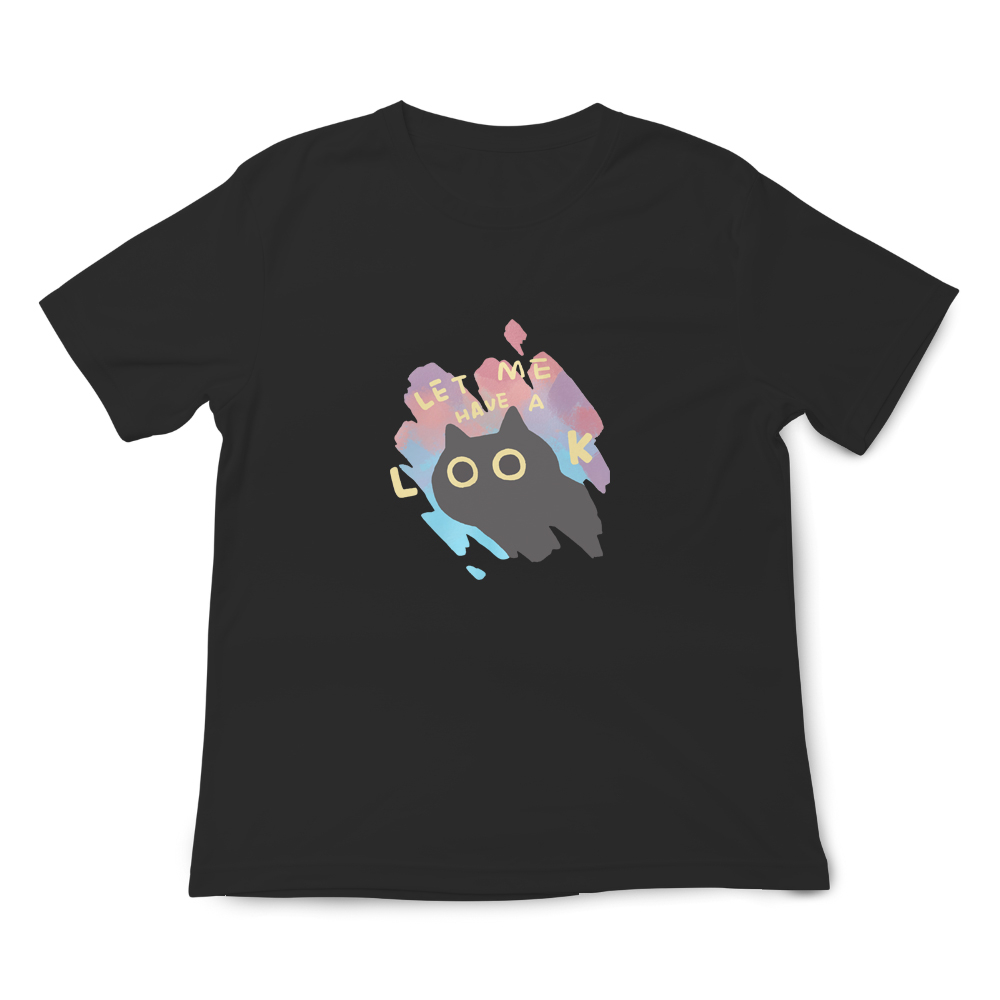 JZ TEE Black Cat-Let Me See Graphic Tee, , large