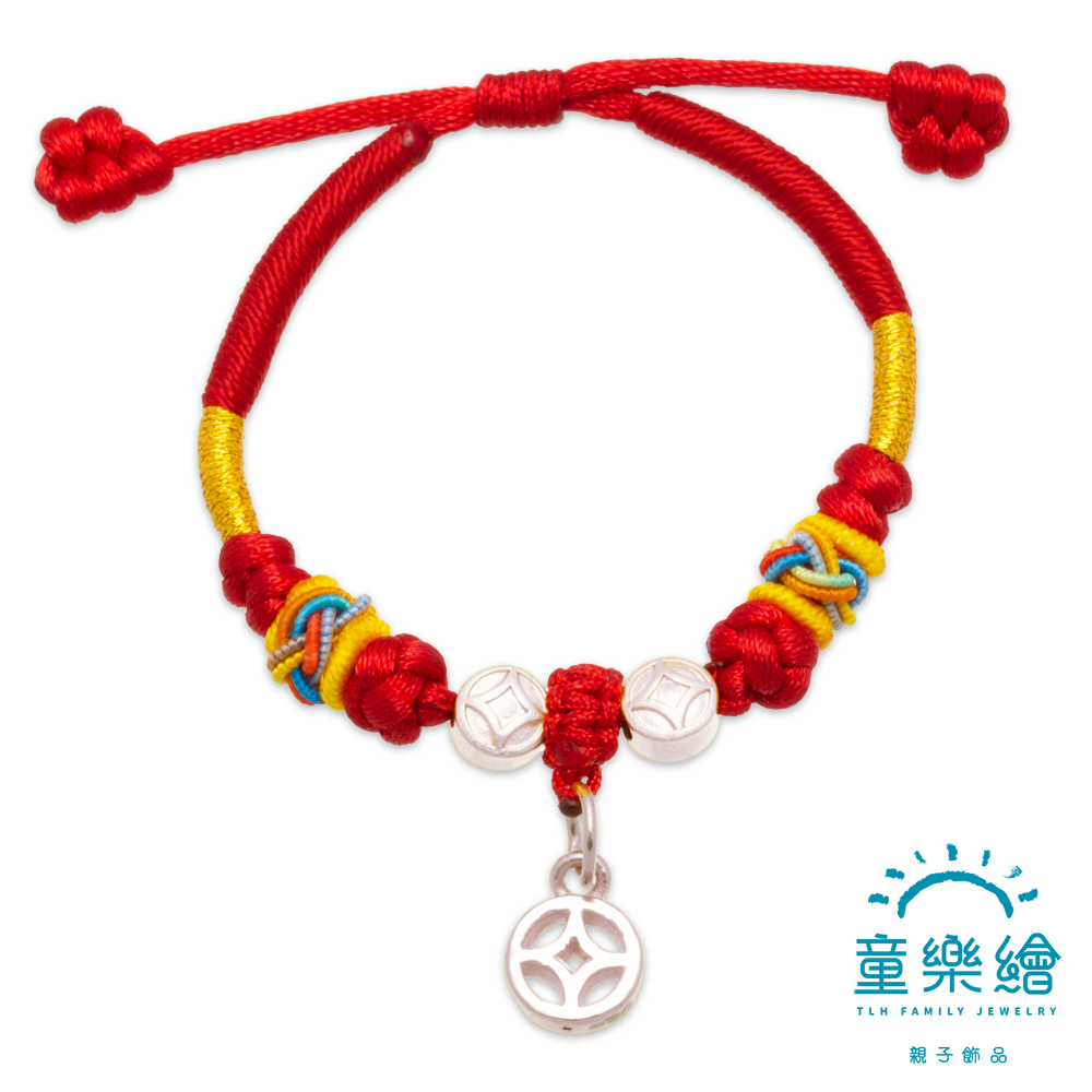 【童樂繪金飾】兒童純銀紅繩手鍊 富貴功名 (彌月銀飾 滿月禮 寶寶足銀), , large