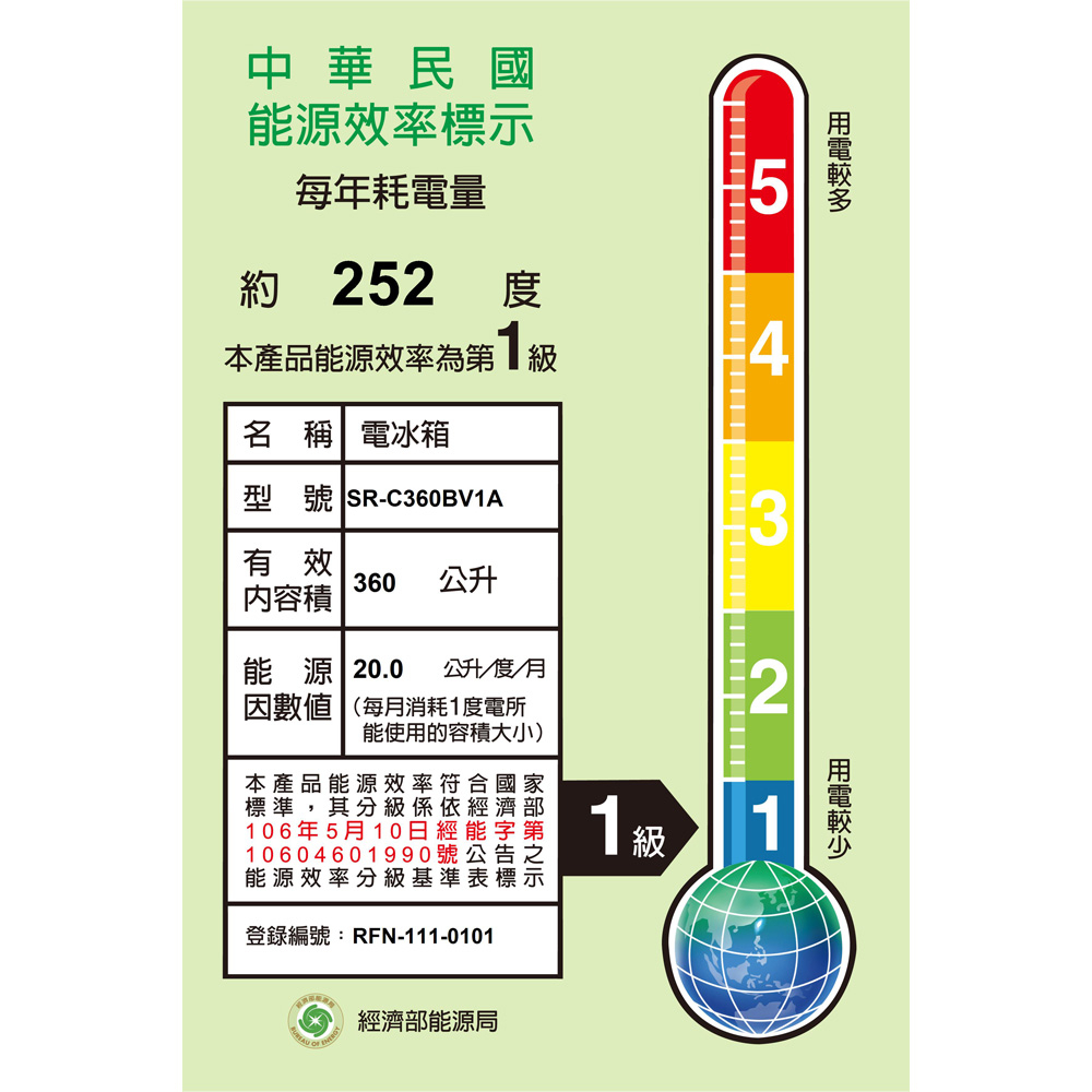 SANLUX 台灣三洋 360公升 雙門變頻冰箱 SR-C360BV1A, , large