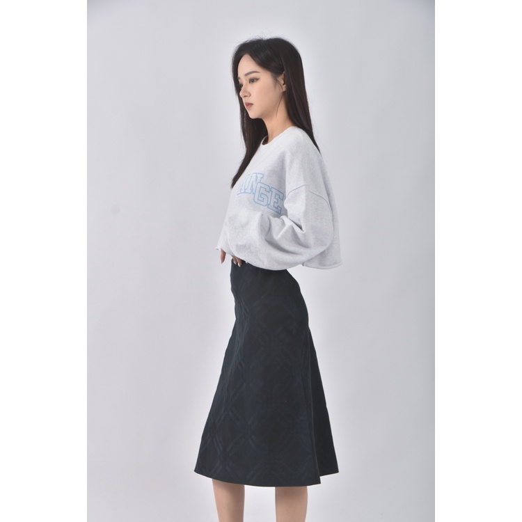 (L) burberry質感格紋綠色長裙二手衣, , large