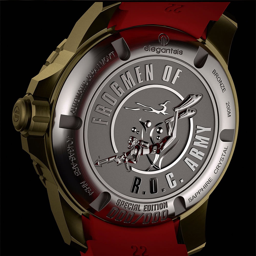 elegantsis 愛樂時 海龍蛙兵 50週年紀念 GMT 青銅機械錶 ELJO43AS-ARB NB01LC, , large