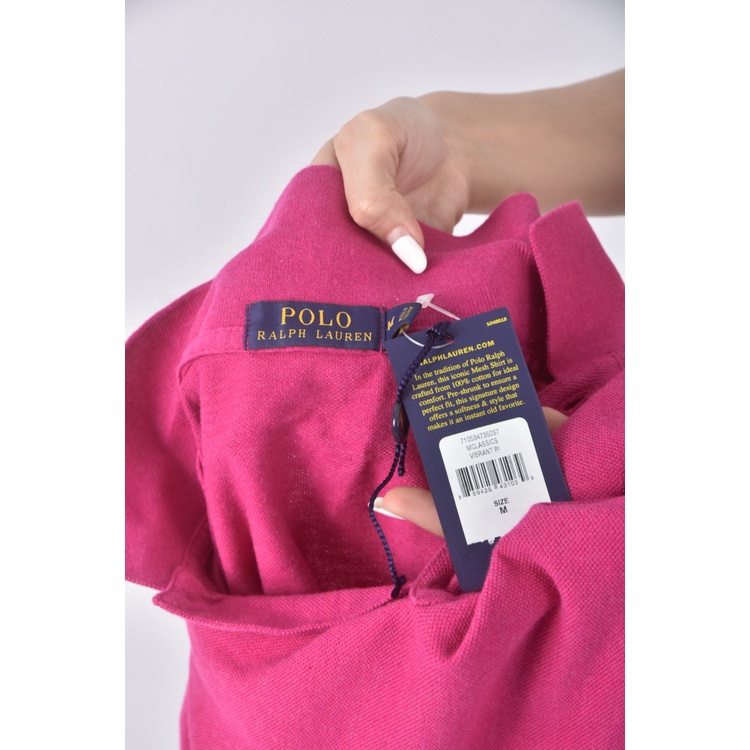 (M) polo ralph lauren棉質純棉紫色短袖上衣二手衣, , large