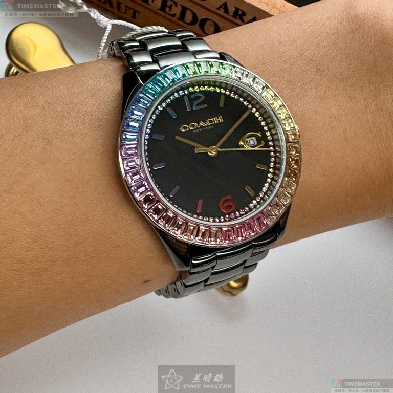 [星晴錶業]COACH手錶,38mm,CH00165黑色錶面黑錶殼深黑色陶瓷錶帶款, , large