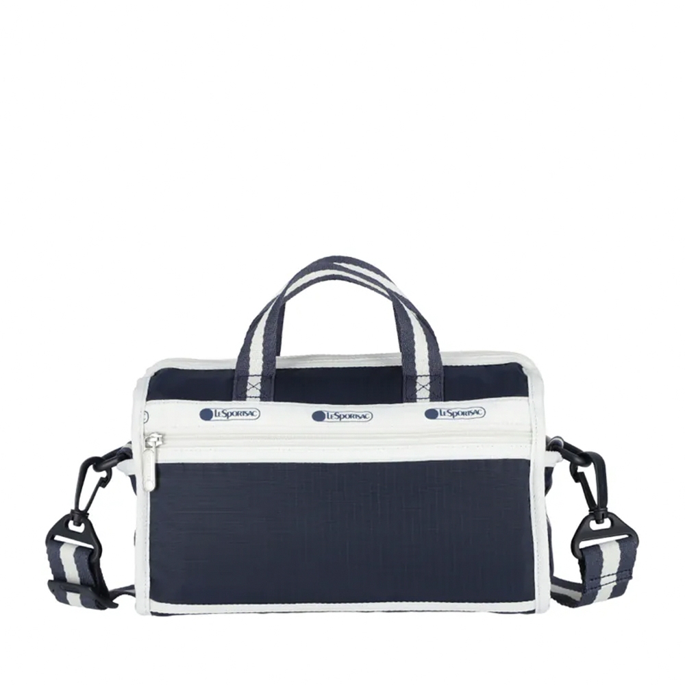 |快速出貨|Lesportsac MINI DUFFEL CROSSBODY 迷你筒狀肩背包 -滾邊深海藍, , large