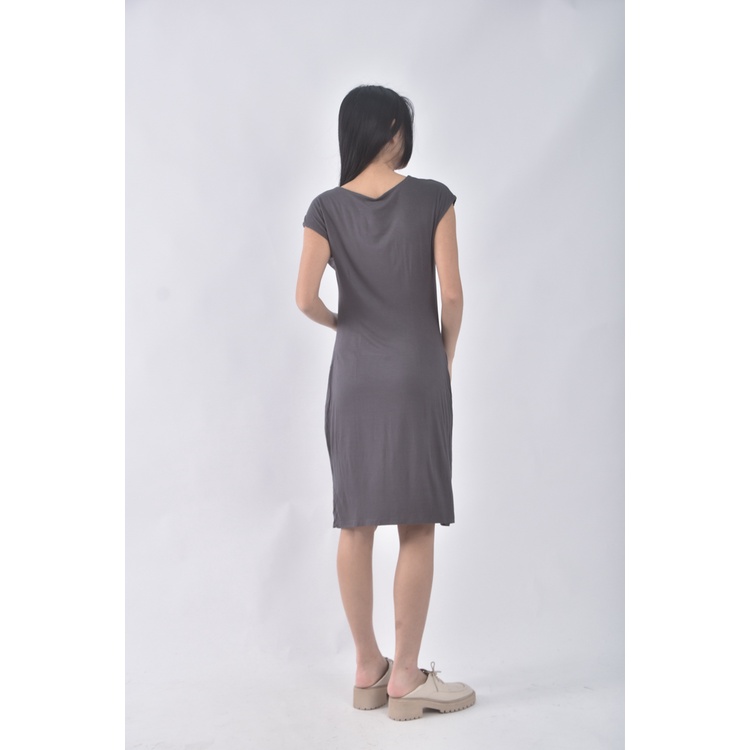 (S) ann taylor質感V領灰色洋裝二手衣, , large